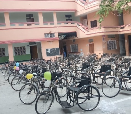 Distribution of auxiliary equipment to PWDs by Honble Minister in Varanasi